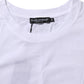 White Cotton Round Neck Short Sleeves T-shirt