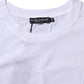 White Cotton Round Neck Short Sleeves T-shirt