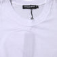 White Cotton Round Neck Short Sleeves T-shirt