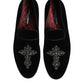 Black Velvet Crystal Crown Formal Dress Shoes