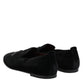 Black Velvet Crystal Crown Formal Dress Shoes