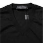 Black Cashmere Crewneck Men Pullover Sweater