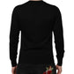 Black Cashmere Crewneck Men Pullover Sweater