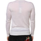 White Cashmere Logo V-neck Pullover Sweater