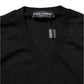 Dark Gray Embroidered Logo Pullover Sweater