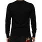 Dark Gray Embroidered Logo Pullover Sweater