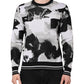 Multicolor Silk Camouflage Pullover Sweater