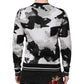 Multicolor Silk Camouflage Pullover Sweater