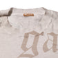 Beige Printed Logo Roundneck Long Sleeves Men Sweater