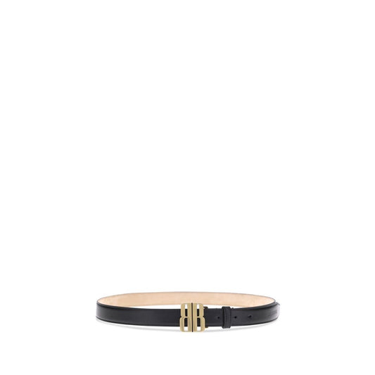 Leather Belt with logoed buckle