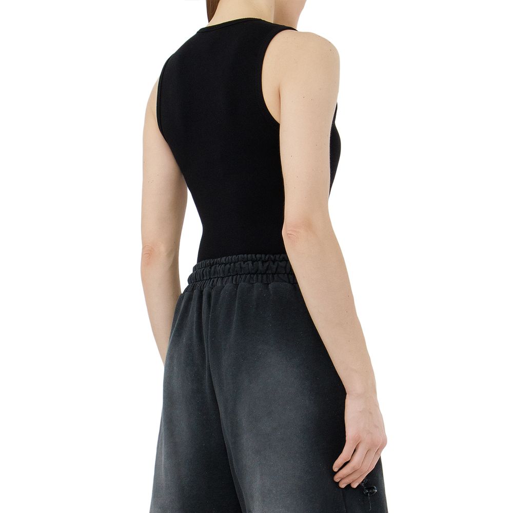 Black Cotton Tops & T-Shirt