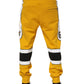 Yellow Cotton Printed Sweatpants Jogger Pants
