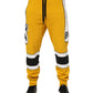 Yellow Cotton Printed Sweatpants Jogger Pants
