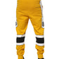 Yellow Cotton Printed Sweatpants Jogger Pants