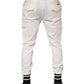 White Cotton Jogger Cargo Skinny Men Pants