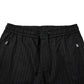 Black Striped Wool Men Jogger Pants