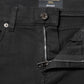 Black Tattered White Lining Skinny Denim Jeans