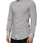 Gray Dotted Semi Fitted GOLD Men Formal Shirt