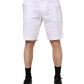 White Chinos Cotton Stretch Casual Shorts