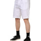 White Chinos Cotton Stretch Casual Shorts