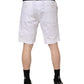 White Chinos Cotton Stretch Casual Shorts