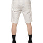 White Chinos Cotton Stretch Men Casual Shorts