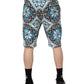 Multicolor Cotton Maiolica Print Bermuda Shorts