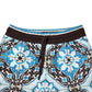 Multicolor Cotton Maiolica Print Bermuda Shorts