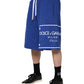 Blue Logo Cotton Bermuda Sweatshorts Shorts