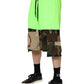 Green Patchwork Cargo Bermuda Men Shorts