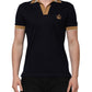 Black Cashmere Crown Logo Men Polo T-shirt