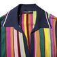 Multicolor Stripes Collared Men Polo T-shirt