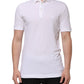 White Collared Men Short Sleeve Crown T-shirt