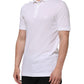 White Collared Men Short Sleeve Crown T-shirt
