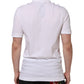 White Collared Men Short Sleeve Crown T-shirt