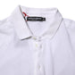 White Collared Men Short Sleeve Crown T-shirt