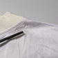 White Silk Crew Neck Long Sleeves T-shirt