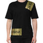 Black Logo Tape Cotton Men Crew Neck T-shirt