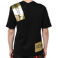 Black Logo Tape Cotton Men Crew Neck T-shirt
