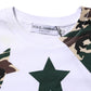 White Camouflage Cotton Men Crew Neck T-shirt