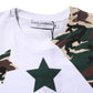 White Camouflage Cotton Men Crew Neck T-shirt