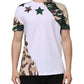 White Camouflage Cotton Men Crew Neck T-shirt