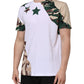 White Camouflage Cotton Men Crew Neck T-shirt