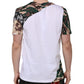 White Camouflage Cotton Men Crew Neck T-shirt