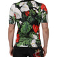 Multicolor Floral Silk Collared Polo T-shirt