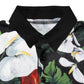 Multicolor Floral Silk Collared Polo T-shirt