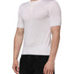 White Silk Short Sleeves Men Henley T-shirt