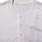 White Silk Short Sleeves Men Henley T-shirt