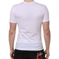 White Short Sleeves V-neck Underwear T-shirt