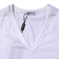 White Short Sleeves V-neck Underwear T-shirt